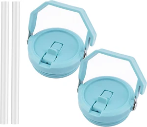 2 Pack 40 Oz Tumbler Flip Straw Lid Replacement Fit for 40 Oz Stanley Quencher, - Picture 1 of 12