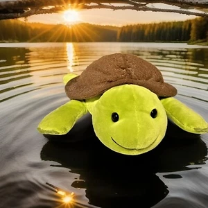 Kohls Cares For Kids, Plush Turtle Green Brown Shell 13" Used - Picture 1 of 17