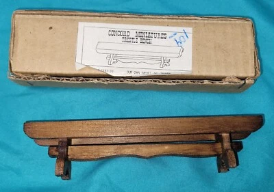 Dollhouse Trestle Bench 1:12 Scale Miniature Wood Furniture For Table New In Box - Image 1 of 4