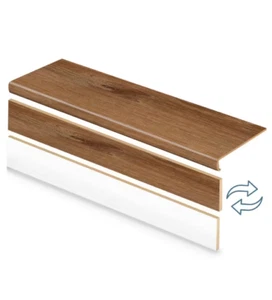 Cap A Tread Burnt Oak 47 in. L x 12.15 in. W x 2.28 in Vinyl Stair Tread T2 3689 - Picture 1 of 4