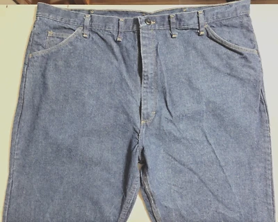 Bulwark Fr Blue Flat Front Denim Jeans Men's Size 46x32 - Image 1 of 4