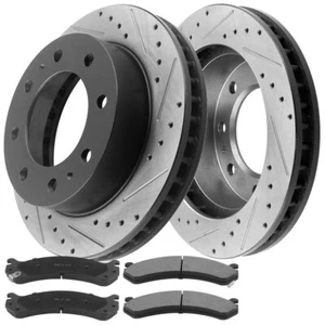 Front Disc Rotors Pads for GMC Sierra Savana Chevy Silverado 2500 3500 H09 TX - Bild 1 von 4