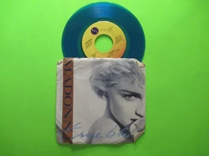 madonna true blue 7" 45 BLUE COLOR VINYL PIC SLEEVE PICTURE - Picture 1 of 3