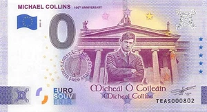 Irish Commemorative 0 Euro Souvenir Banknote Michael Collins 100th FREE Shipping - Picture 1 of 2