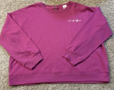 LOU & GREY Loft OUT OF OF OF OFFICE Sudadera Púrpura XL NUEVA CON ETIQUETAS Ventas al por menor $70 Foto 1 de 4