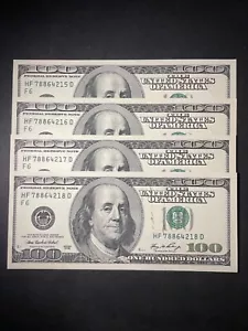 2006 $100 HUNDRED DOLLAR UNCIRCULATED SEQUENTIAL BILLS NOTES ATLANTA GEORGIA F6 - Picture 1 of 1