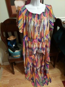 Traje de baño largo de playa Ashley Stewart Plus 22/24 multicolor para mujer - Imagen 1 de 6