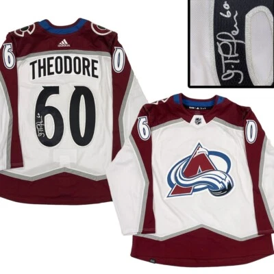 JOSE THEODORE Signed Colorado Avalanche White Adidas PRO Jersey - Image 1 of 2