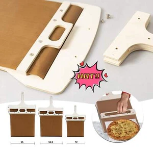 Sliding Pizza Peel Shovel Storage Board Pala Pizza Scorrevole Wooden Handle Tran - Picture 1 of 8