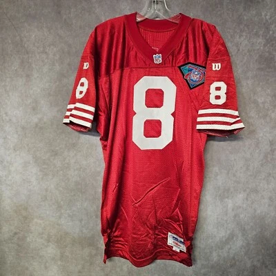 Camiseta deportiva de colección 1994 autografiada Wilson auténtica Pro Line 49ers Steve Young 8 42 M Foto 1 de 4
