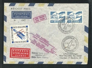 1961 SCHWEDEN Raketenposthülle - SWEDISH ROCKET SOCIETY - EZ 2C1 - Bild 1 von 2