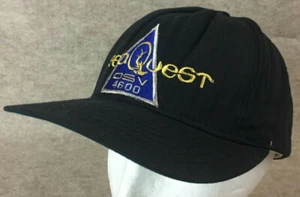 Vtg Sea Quest DSV 4600 Black Snapback Hat Made USA - Picture 1 of 12