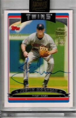 2022 TOPPS Archives Signature Series baseball Justin Morneau auto /36 card TWINS - Image 1 of 2