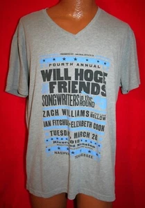 WILL HOGE 2019 Songwriters In The Round Concert T-SHIRT XL Elizabeth Cook V-Neck - Picture 1 of 2