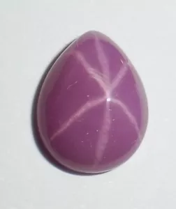 Opaque Star Ruby Pear 10x8 mm Cabochon 6 Rayed Lab-created Stone 1 piece Lot - Picture 1 of 12