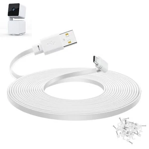 20 ft Cable for WYZE Cam Pan v3 Camera Flat Micro USB Extension Power Cord 90... - Picture 1 of 6