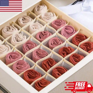 1pc 24-Grid Underwear Organizer Drawer Sock Underwear Organizer Drawer Dividers - Picture 1 of 4