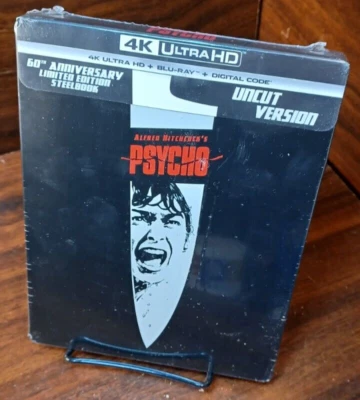 Psycho 1960 Steelbook (4K+Blu-ray) NEW (Sealed)-Free Box Shipping with Tracking Foto 1 de 4