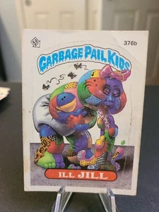 1987 Garbage Pail Kids Original 9. Serie "ILL JILL" #376b Stickerkarte - Bild 1 von 2