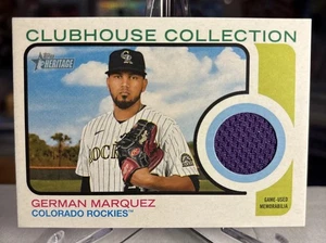 German Marquez 2022 Topps Heritage Clubhouse Rockies GU Relic MEM ⭐️ MINT - Picture 1 of 3