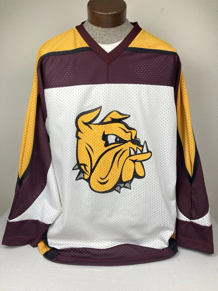 CAMISETA DE HOCKEY UNIVERSITARIA DE COLECCIÓN K1 UMD MINNESOTA DULUTH BULLDOGS PARA HOMBRE XL ¡HECHA EN EE. UU.! Foto 1 de 4