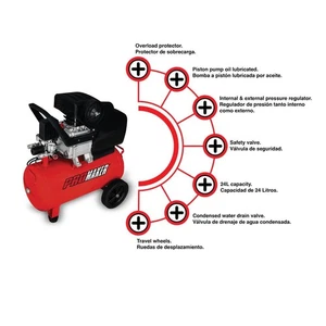 Promaker Air Compressor 2HP 120V 13A 3450rpm 1.5m cord 116Psi Max Pressure 1/4in - Picture 1 of 5