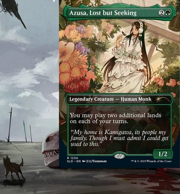 Azusa, Lost but Seeking Commander Deck EDH Magic Ready-to-Play Ramp Green Alt - Image 1 of 4
