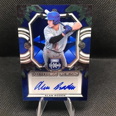 2023 Panini Elite Extra Edition Alan Roden Hidden Gems BLUE Autograph AUTO  - Image 1 of 2