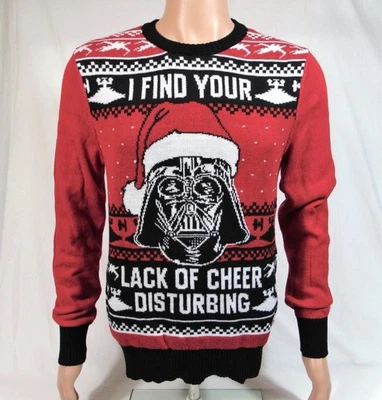 Star Wars Darth Vader Santa Red & Black Ugly Christmas Sweater Sz XXL Unisex NEW - Изображение 1 из 4