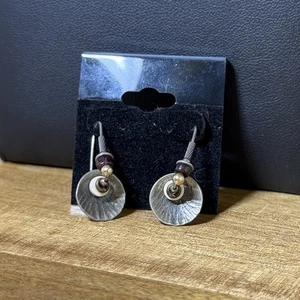 Vintage J Barnes handgefertigte Sterling & Edelstein Ohrhänger - Bild 1 von 5