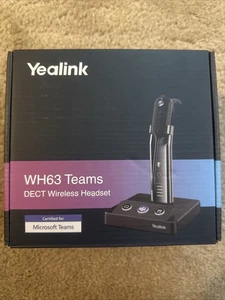 Yealink Wireless DECT Headset WH63 Teams Sealed Box - Afbeelding 1 van 4
