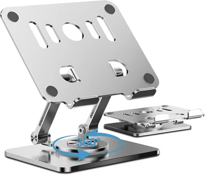 Supporto per Tablet in Alluminio Rotante, Supporto Portatile Pieghevole, Girevol - Immagine 1 di 4