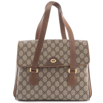 Gucci Bag GG Plus Handbag Shoulder bag Flap Beige Brown 116 02 080 Reuse Used - Image 1 of 4