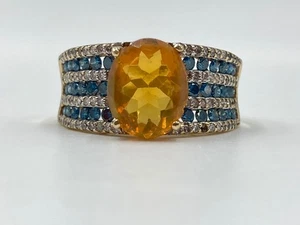 Synthetischer Opal Damen Stein & Diamant Ring 124 Diamanten 1,52 Karat T (EL1081840) - Bild 1 von 7