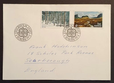 Sweden stamps 1977 Europa New and Old Forests First day cover - Image 1 of 2