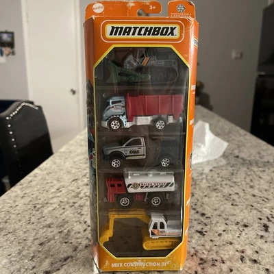 Matchbox MBX Construction III 5-Pack Die-Cast Vehicles Toy Cars Mattel Sealed - Image 1 of 4