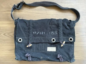 Bolso de hombro vintage Ralph Lauren Shipyard militar USS de lona - Imagen 1 de 20