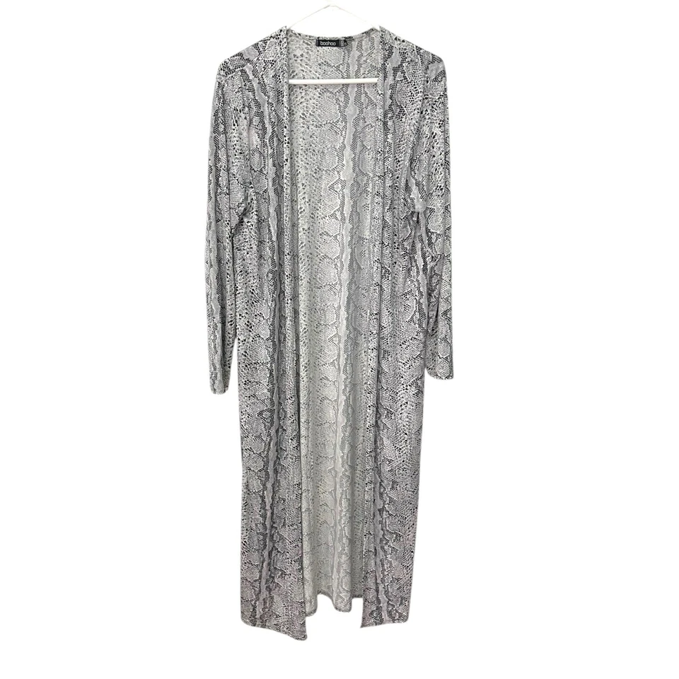 BooHoo Mujer Talla 14 Estampado Piel de Serpiente Nadar Playa Traje de Baño Encubrimiento Manga Larga Foto 1 de 4