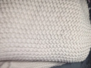 Full/Queen Chunky Knit Bed Blanket Natural - Casaluna - Picture 1 of 6