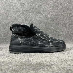 Hey Dude Denny Damen-Stiefeletten Größe 8 Marmorgrau Leopardenmuster Kunstfell Schuhe - Bild 1 von 11