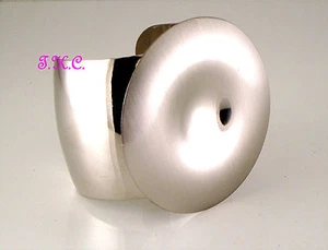 Tribal Esclave Kuchi Rond en Forme D'Anneau Détail Passerelle Wag Argent Brossé - Bild 1 von 10