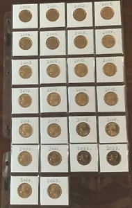 Set completo 26 monete dollaro Sacagawea *imperfetto* 2000-2025 rotolo come nuovo con ribalta - Foto 1 di 10
