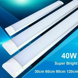 Lámpara de bañera LED 30-120 cm lámpara de habitación húmeda lámpara de techo taller sótano tubo - Imagen 1 de 14