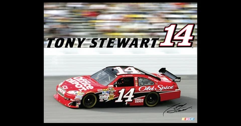 Tony Stewart BLAZING 14 (2009) Vintage Classic NASCAR Racing 22x28 Wall POSTER Cover