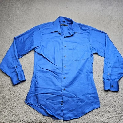 Geoffrey Beene Dress Shirt Adult Size 15 Slim Long Sleeve Blue Collared - Image 1 of 4