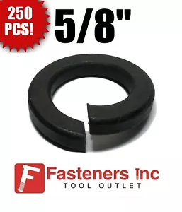 Qty 250) 5/8" Lavadoras con bloqueo dividido estándar regular acabado liso/negro - Imagen 1 de 2