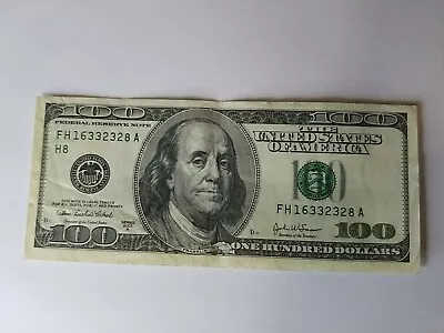 Series 2003 ~ US One Hundred Dollar Bill Note $100 ~ St Louis ~ FH 16332328 A - Image 1 of 4