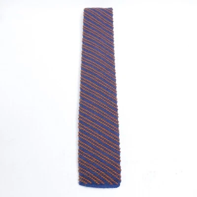 Corbata de alpacanita gallo de colección para hombre 54 en lana de alpaca azul rojo rayas diagonales ajustada Foto 1 de 4