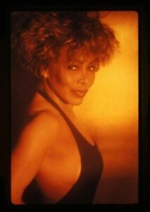 Tina Turner Sultry Glamour Pose in black dress Photo Agency 35mm Transparency