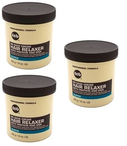 BL Tcb Hair Relaxer No Base Creme 15oz Super Jar X 3 Packs - Picture 1 of 1